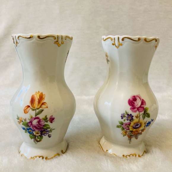 Vintage Weimar Porzellan Bud Vase with Floral Design - Picture 7 of 11